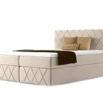 Ajánlat PAROS Lux kárpitozott boxspring ágy fedőmatraccal - bézs Kronos