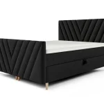 Utolsó esély BENO PLUS kárpitozott boxspring franciaágy - fekete