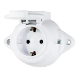 Vásárlói kedvenc ANTIQUE GERMAN SOCKET WITH COVER 16А 250V IP44 WH