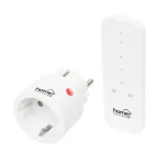 Alacsony ár Home TH2311 távirányítható mini hálózati aljzat szett, 2300 W, 1 aljzat + 1 távirányító TH2311