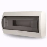 Kiselosztó falonkívüli 1/18 átlátszó ajtóval IP30 PE/N sínnel STI616 Stilo Biztonságos fizetés