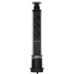 Vásárlói kedvenc Home NVE 3/USB süllyesztett elosztó USB töltőaljzatokkal, 1,4 m, 3 földelt aljzat gyermekvédelemmel, asztalba, munkalapba építhető, süllyeszthető, max. 3680 W NVE 3/USB