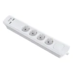 Hálózati elosztó 4db aljzat 1,5fm vezetékkel, kapcsolóval (H05VV-F 3x1,5 mm2) +2db USB port (2,1A 5V) Vásárlói kedvenc