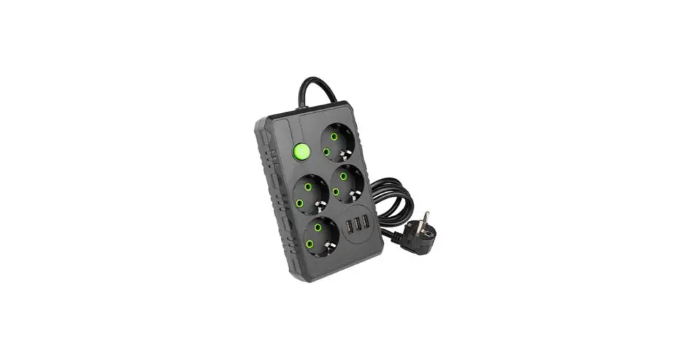 Modi hosszabbító kábel, fekete, 4x230V + 3x USB-A. Szuper ajánlat