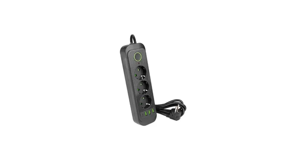Rendeld meg most Modi hosszabbító kábel fekete 3x230V + 3x USB-A 1x USB-C