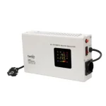 Gyors szállítás HOME AVR2000S feszültségstabilizátor, 2000VA, automatikus működés, vékony kivitel, falra szerelhető, színes digitális kijelző, teljeskörű meghibásodás elleni védelem AVR2000S