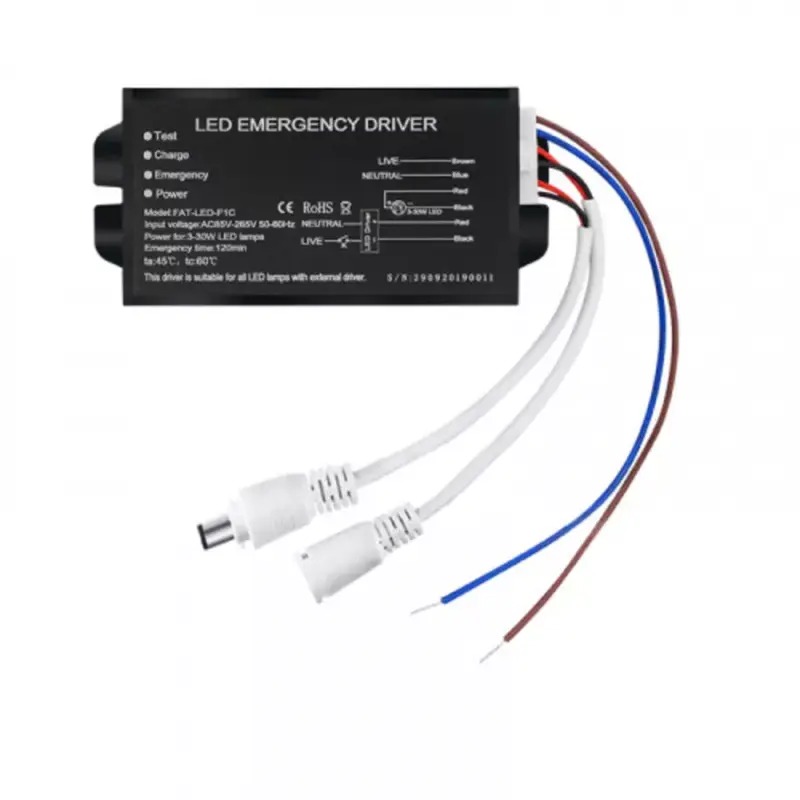 Vészvilágítás meghajtó , inverter LED panelekhez (3-30 Watt) , FAT-LED-F1C Azonnal elérhető