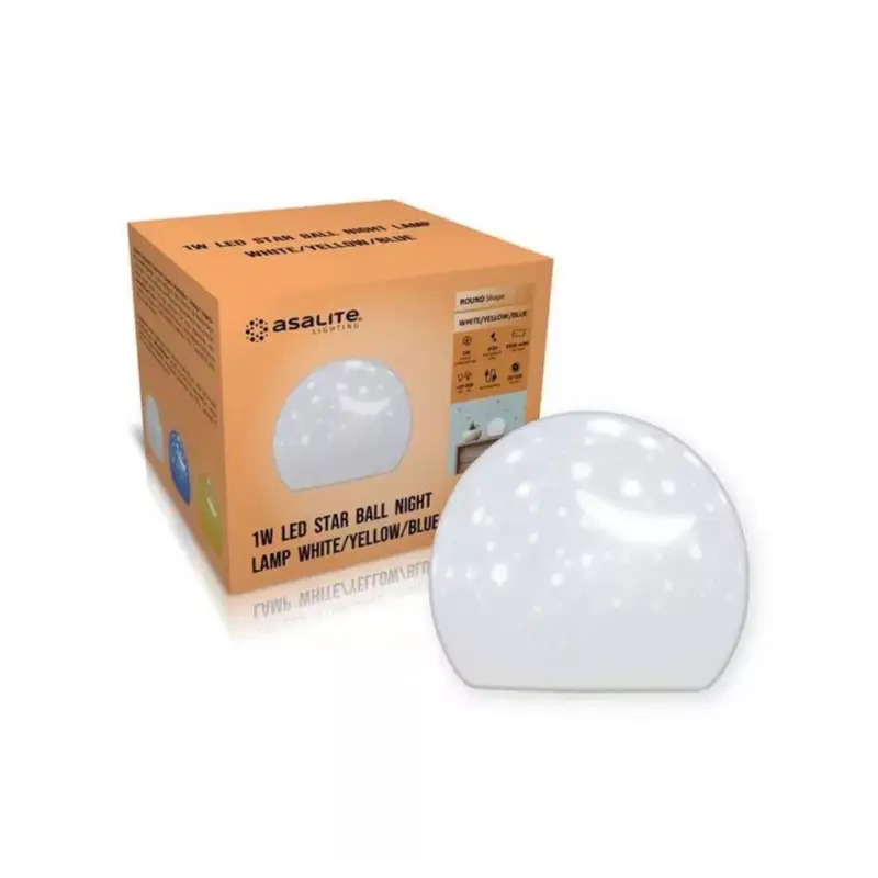 Asalite LED Éjjeli Lámpa Csillagos Gömb 1W Biztonságos vásárlás