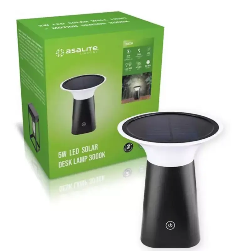 Ajánlat Asalite LED Napelemes Kültéri Asztali Lámpa IP65 5W 3000K (120 lumen)