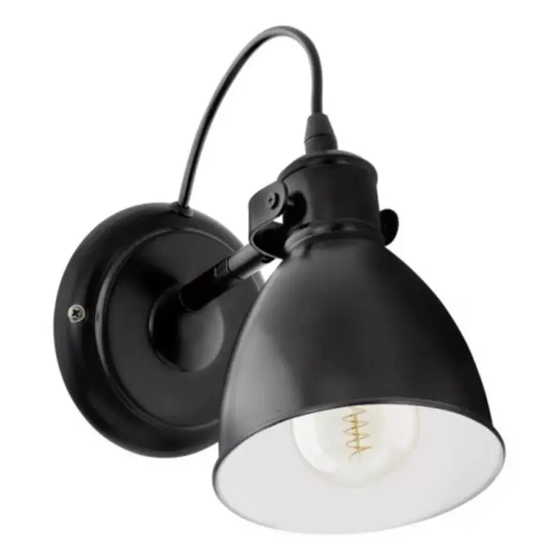 Árengedmény LED lámpa , fali , E27 , acél , fekete , fehér , EGLO , PRIDDY , 49468