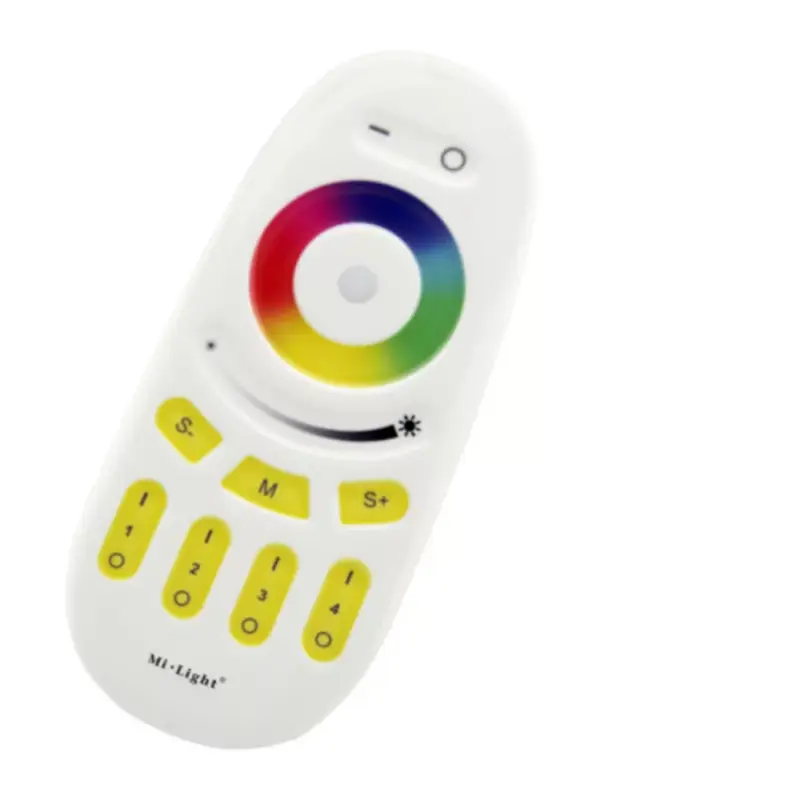 Árcsökkenés RGB és RGBW távirányító , Dimmer , 4 csoport (zóna) , group control , sárga gombok , Miboxer (Mi-Light) , FUT096