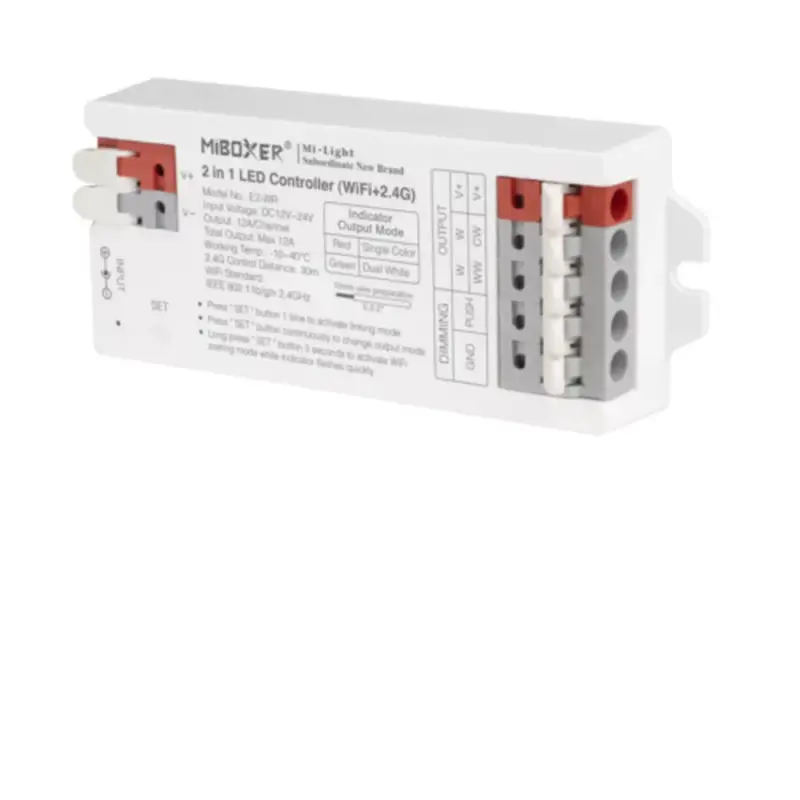 Univerzális csoport (zóna) vezérlő , 2in1 , monokróm/ CCT , group control , gyorscsatlakozóval , wifi , TUYA , SMART , Miboxer (Mi-Light) , E2-WR Végkiárusítás