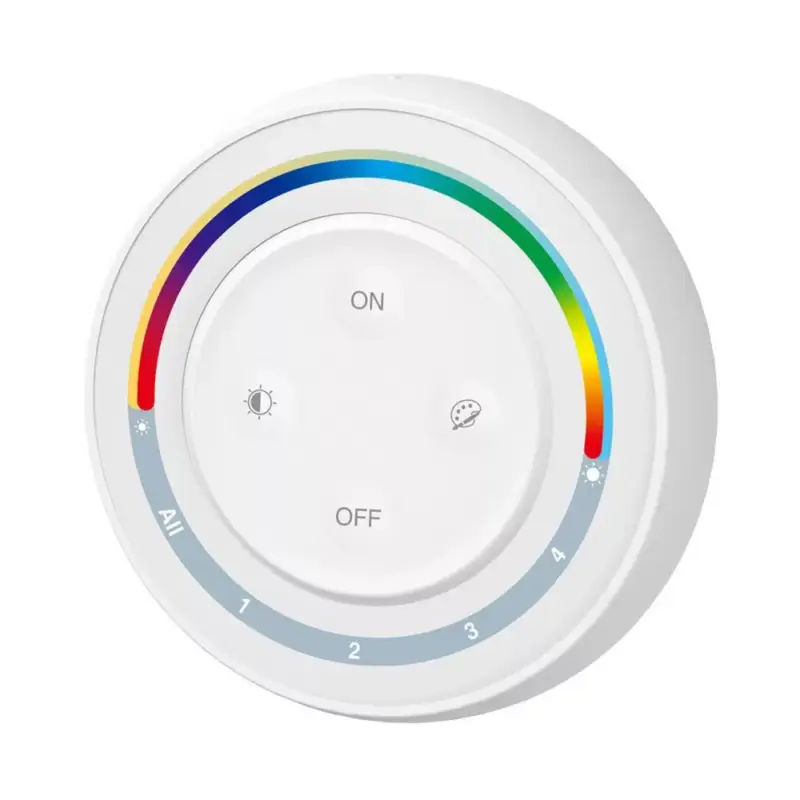 Vezeték nélküli , elemes , fali , érintős , dimmer , 4 zónás , RGB-CCT , fehér , Rainbow , Miboxer (Mi-Light) , S2-W+ Biztonságos vásárlás