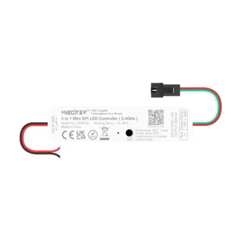 Digitális MINI (SPI) LED szalag vezérlő futófényhez (2.4GHz) , 6A , 3in1, monokróm/RGB /RGBW , Miboxer , SPIR3-M Kihagyhatatlan ajánlat