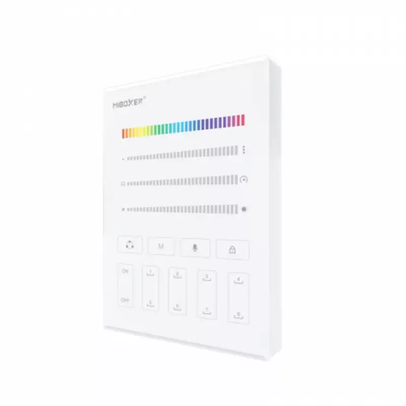 Szuper akció Fali távirányító Digitális (SPI, futófény) LED szalaghoz , 5in1 (monokróm/CCT/RGB /RGBW/RGB-CCT) , Tuya, DMX , fehér , Miboxer , B9