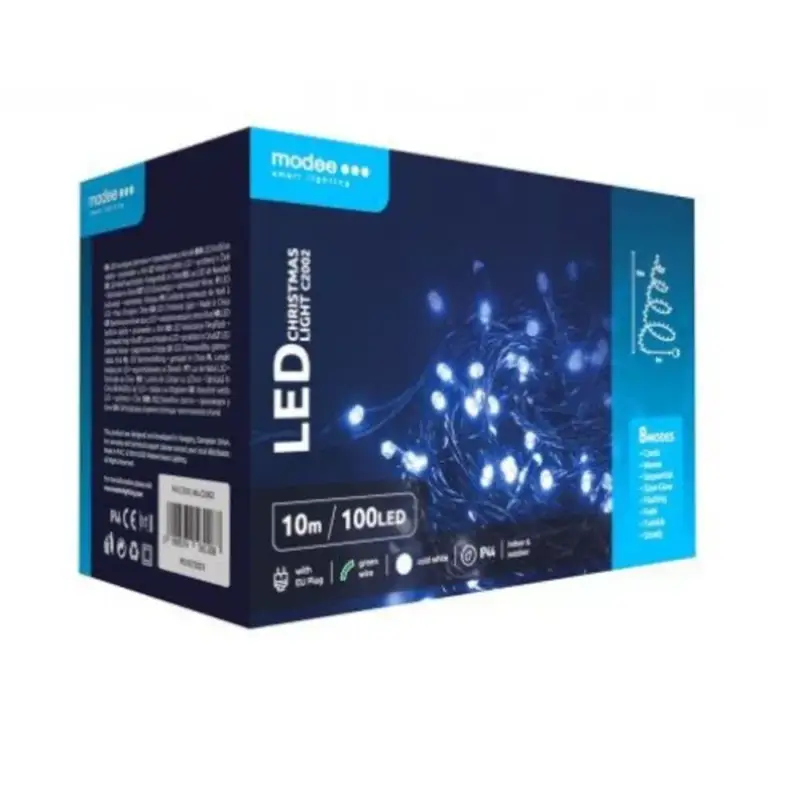 Led fényfüzér , beltéri/kültéri , hideg fehér , 100 LED , 10 m , IP44 , Modee Utolsó esély