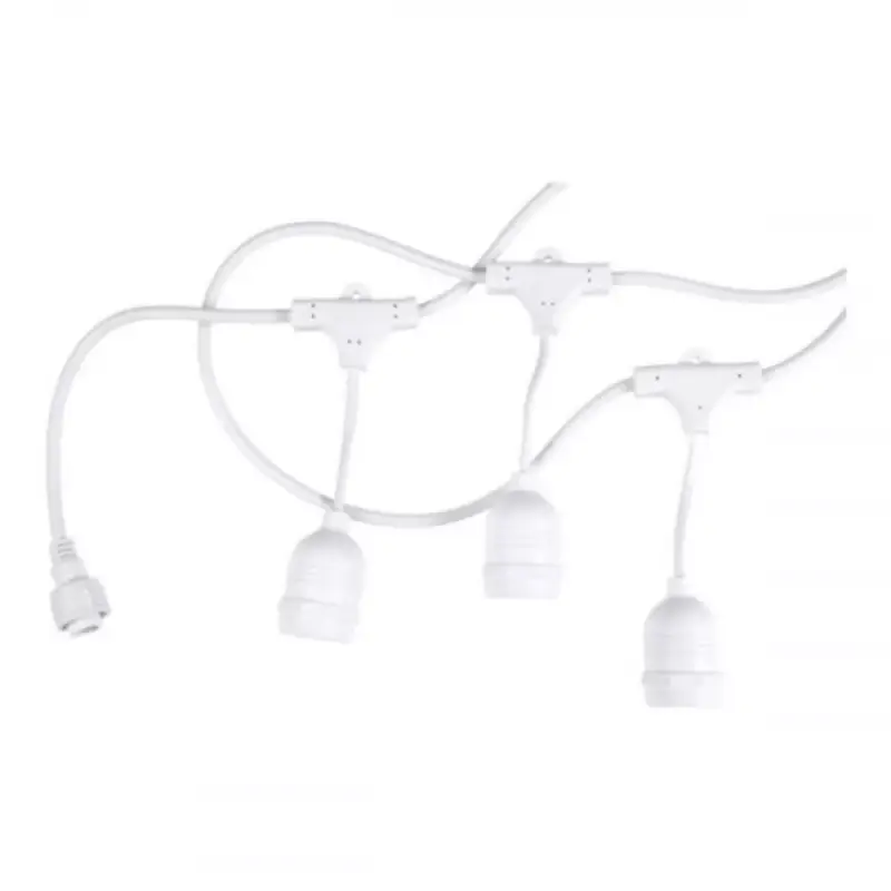 Biztonságos vásárlás Led fényfüzér , kültéri , 10 db x E27 , 6 m , fehér , IP65