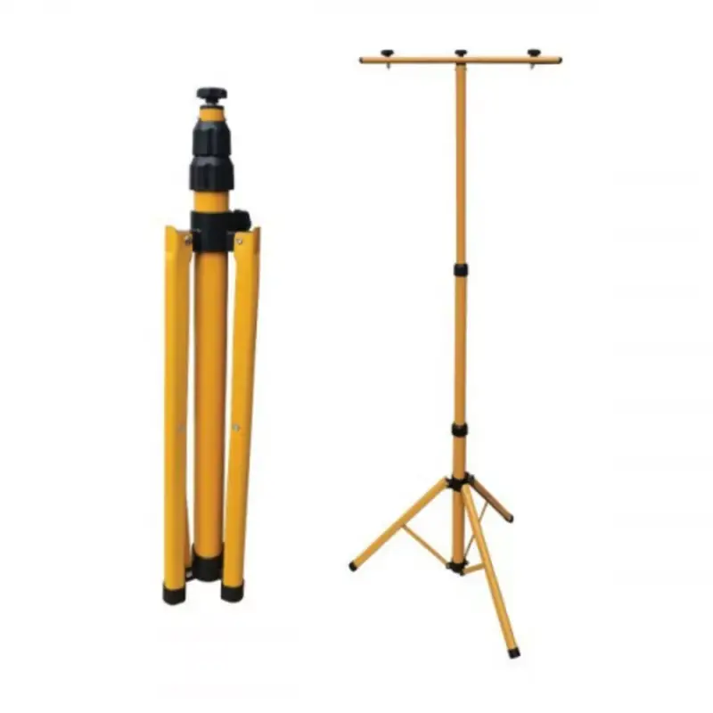 Azonnal elérhető Három lábú állvány LED reflektorhoz , 2 fejes tripod , 157 cm , sárga