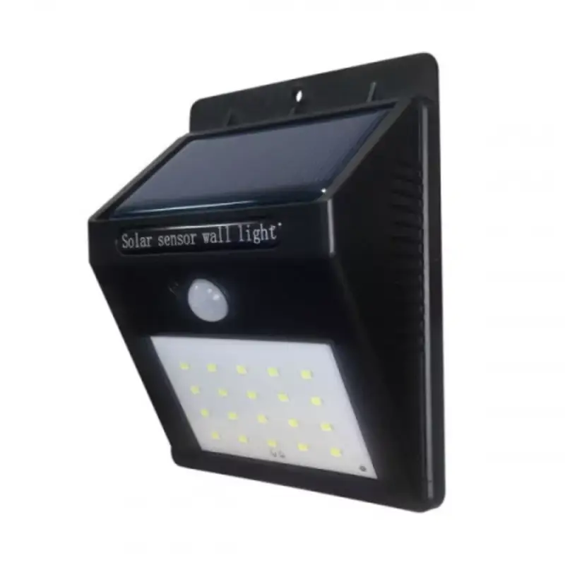 Azonnal elérhető LED lámpatest , oldalfali , napelemes , 0.75W , hideg fehér , fekete , kültéri , IP54