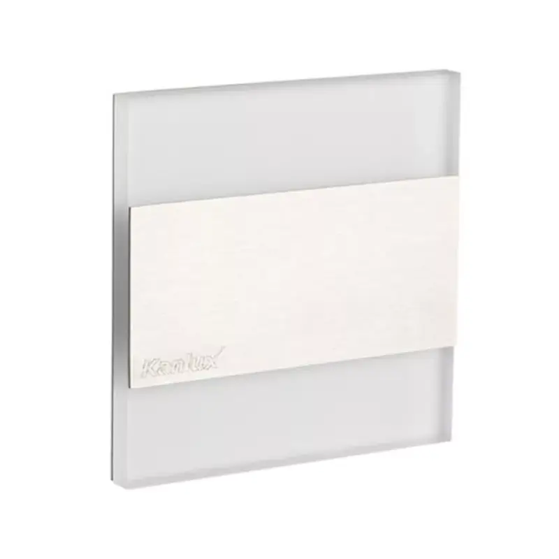 Akciós ár LED lámpatest , oldalfali , lépcsővilágító , irányfény , 0.8W , négyzet , meleg fehér , rozsdamentes acél , TERRA