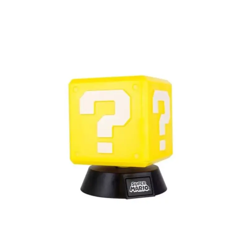 Biztonságos fizetés LED dekoráció , éjjeli lámpa , asztali lámpa , 3D hangulatvilágítás ,Block , 10 cm, 2db AAA , Super Mario