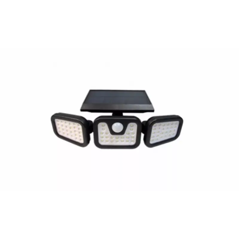LED reflektor , napelemes , oldalfali , mozgásérzékelős , 15 Watt , hideg fehér , kültéri , fekete , IP65 Kedvezményes ár