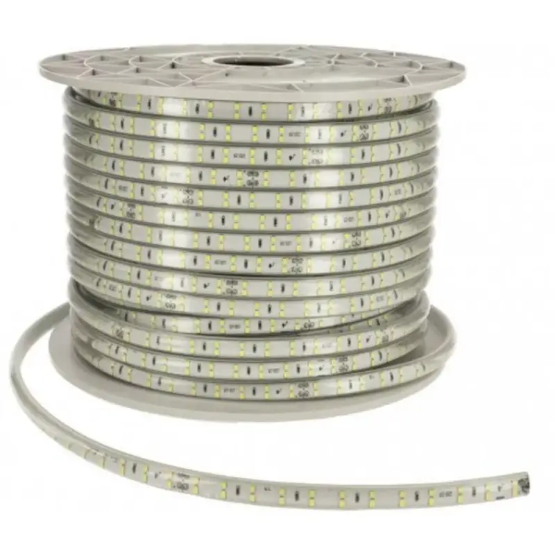 Led szalag , 220 Volt , 120 LED/m , 8 watt/m , hideg fehér , 119 lm/w , IP54 , Flex-Neon Ne maradj le