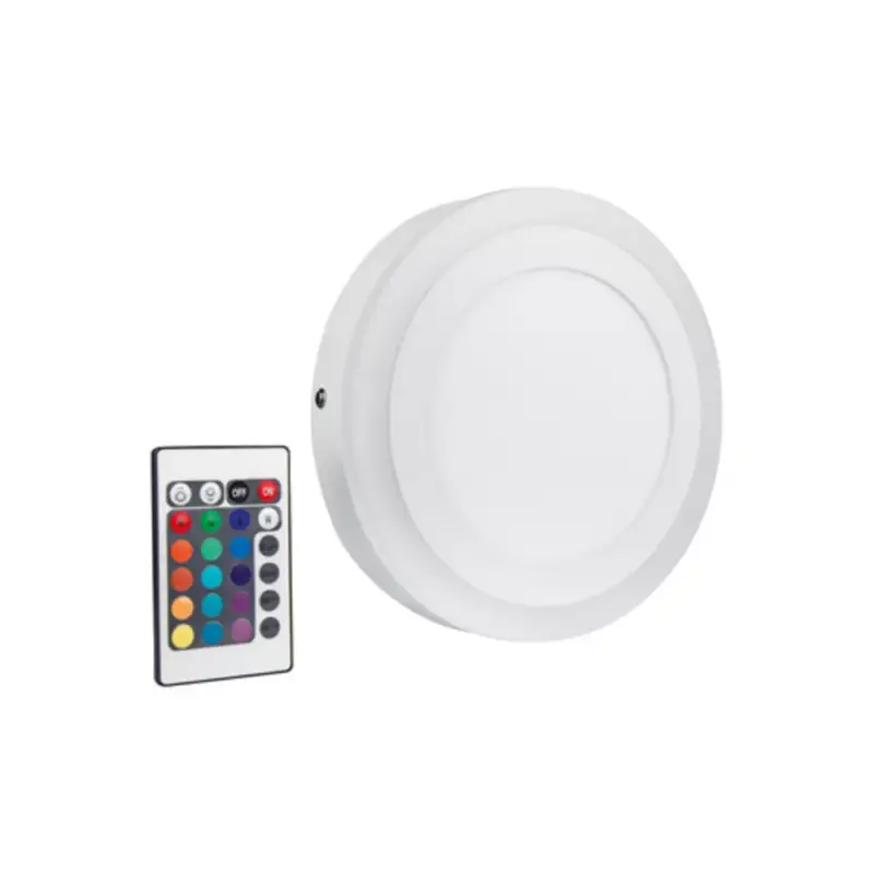 Újdonság Ledvance LED Color + White Round távirányítós fali LED lámpa, melegfehér, RGB kerettel 19W, 780LM