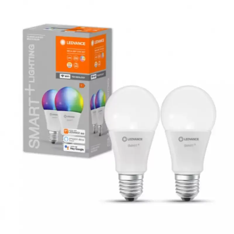 LED lámpa , égő , 2 x E27 , 2 x 9W , RGBW , CCT , dimmelhető , LEDVANCE Smart+ WIFI Expressz szállítás