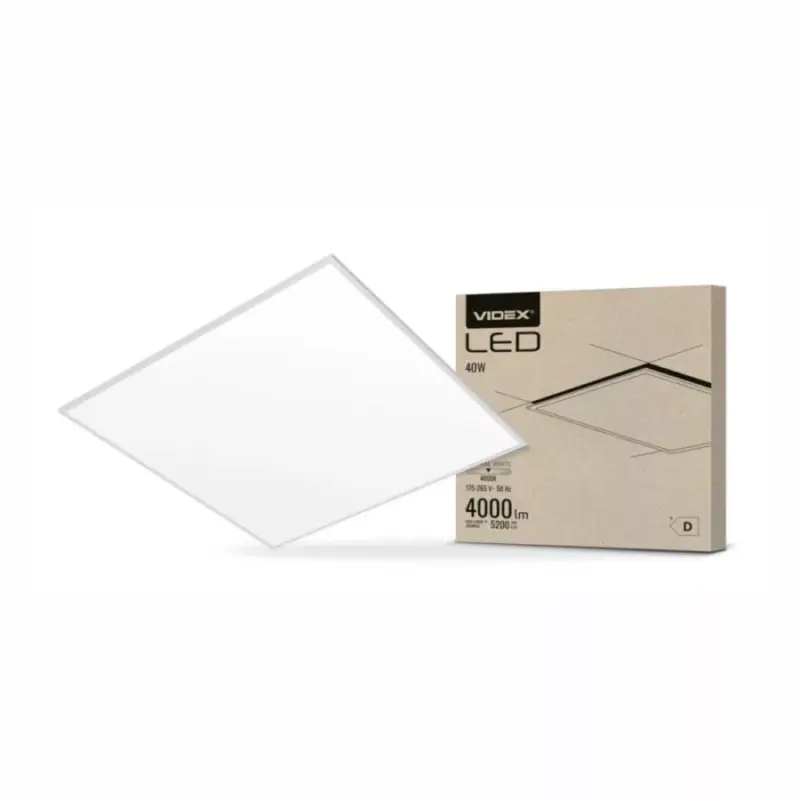 Videx 595 x 595-ös 40 W-os natúr fehér LED panel 4000lm 4000K Végkiárusítás
