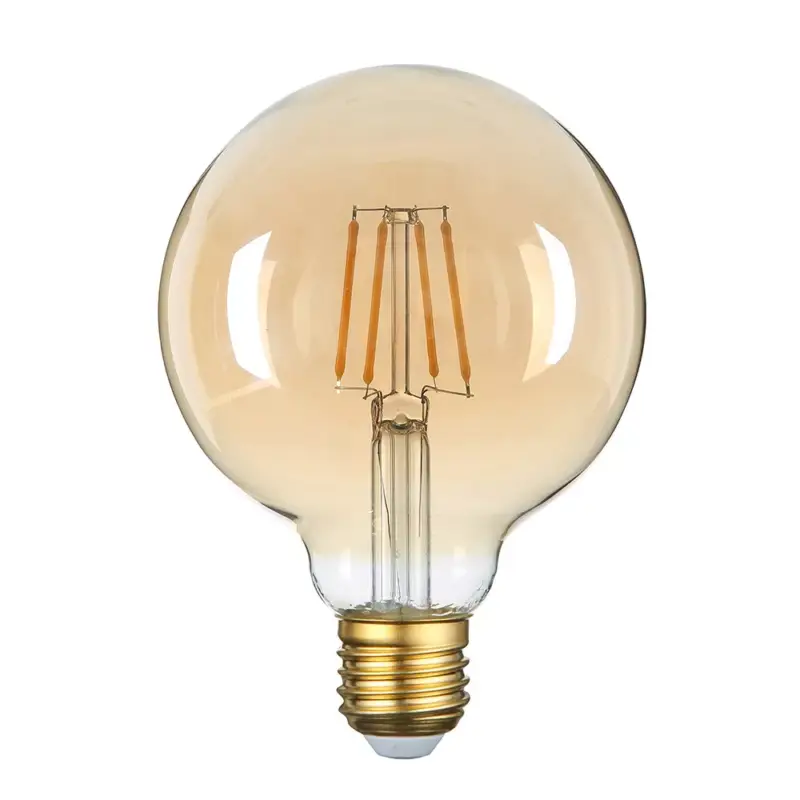 Vedd meg online LED izzó E27 G95 aranyüveg, 4W, 2500K, meleg fehér, 400 lm, Optonica, 1794