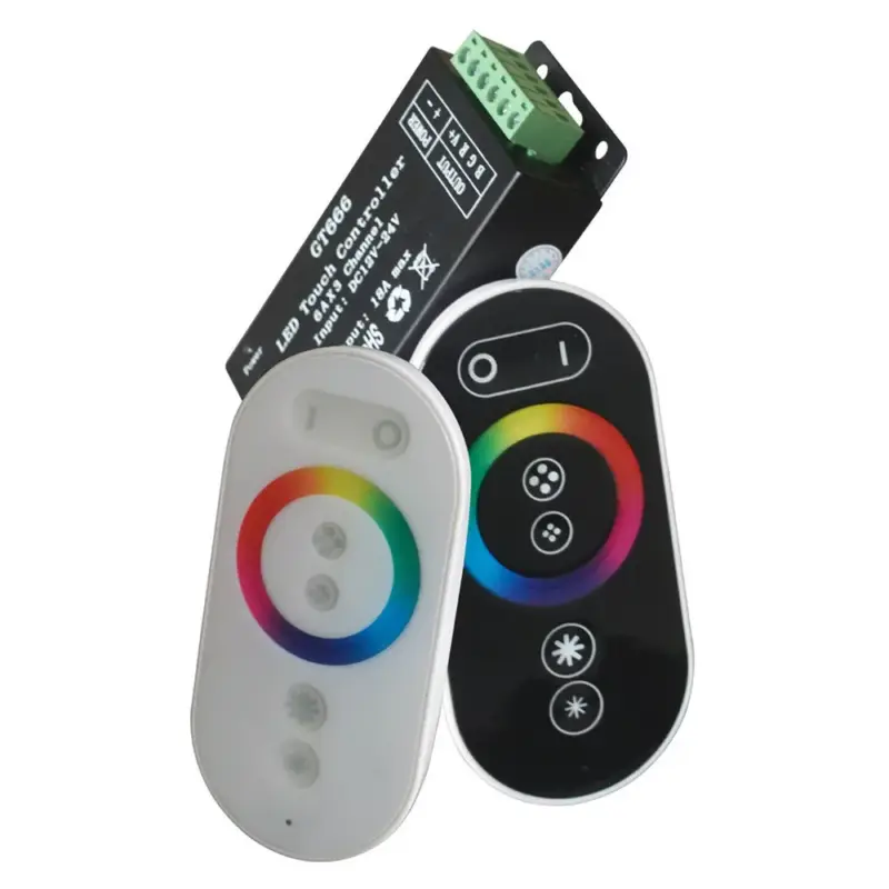 Akció LED szalag távirányító RGB mini érintőképernyős vezérlő fehér, Optonica, 6315