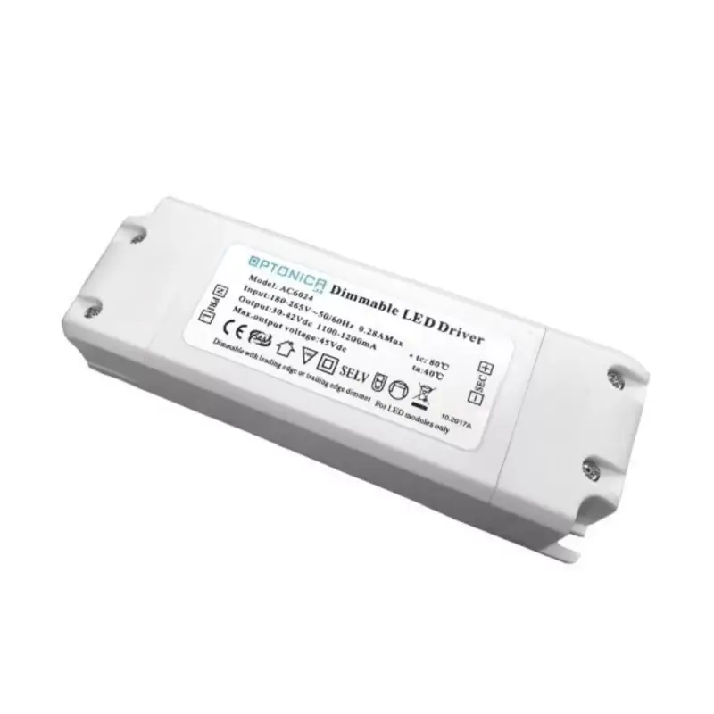 LED panel meghajtó 36w 2701-2719-hez, fehér, Optonica, 6043 Expressz szállítás