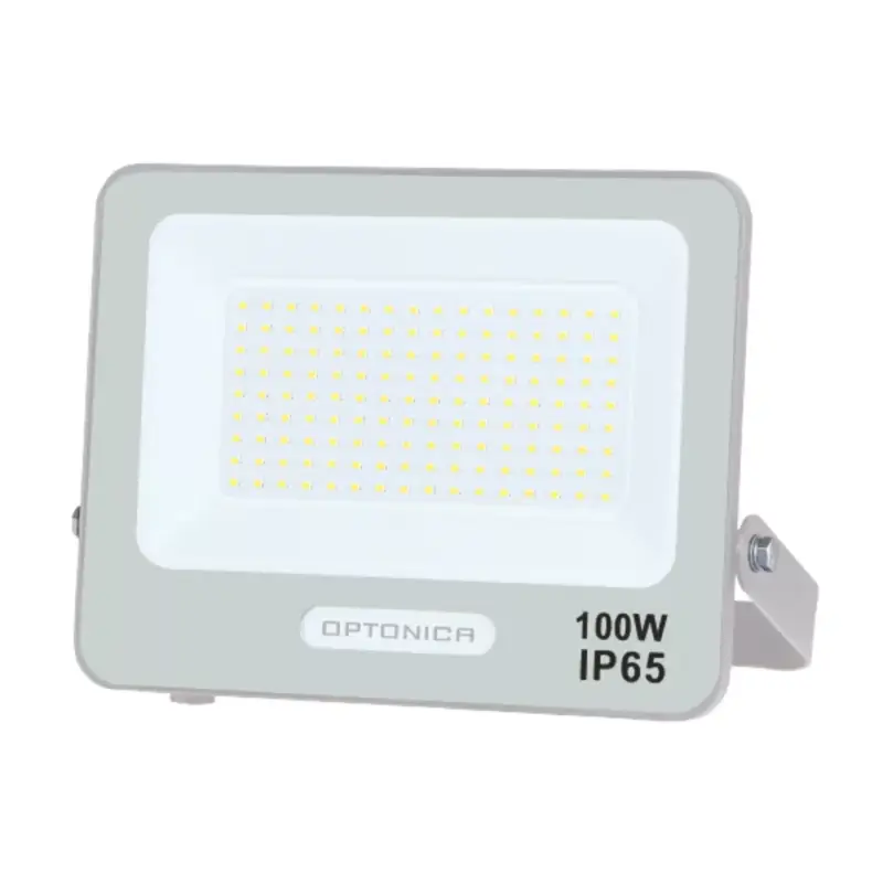 Legnépszerűbb LED smd reflektor fehértel, IP65-ös kivitelben, 15 cm-es kábellel, 100W, 4000K, természetes fehér, 9000 lm, Optonica, 15814