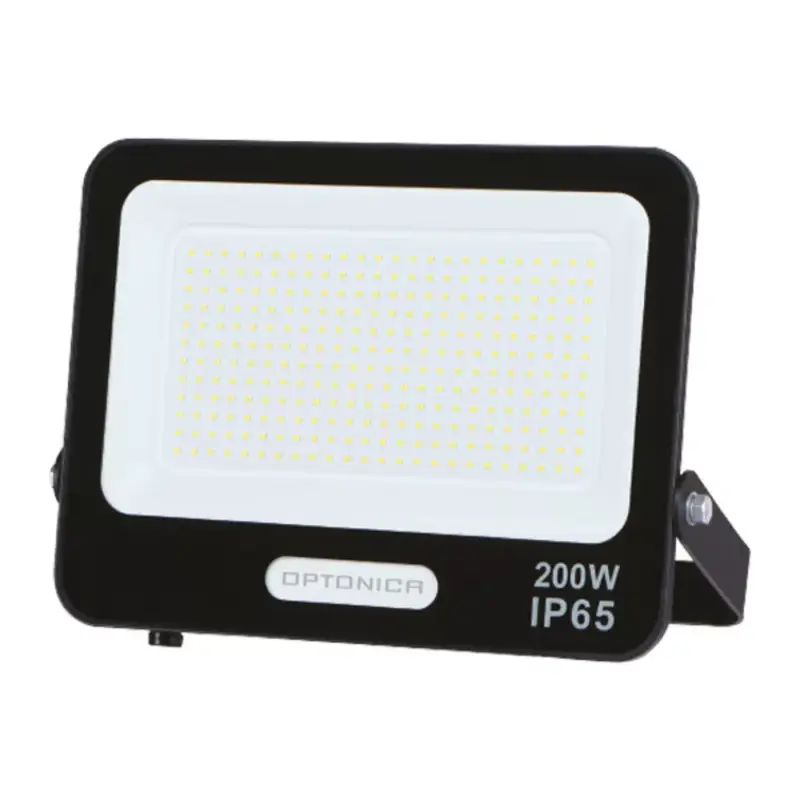 LED smd reflektor, fekete, IP65, 30 cm-es kábellel, 200W, 4000K, természetes fehér, 18000 lm, Optonica, 15834 Akciós ár