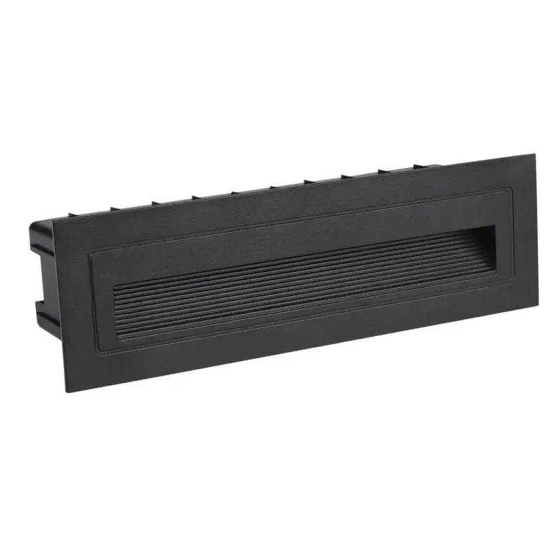 Legnépszerűbb LED lépcsőlámpa, négyzet alakú, fekete, 6W, 3000K, meleg fehér, 480 lm, IP65, Optonica, 7501