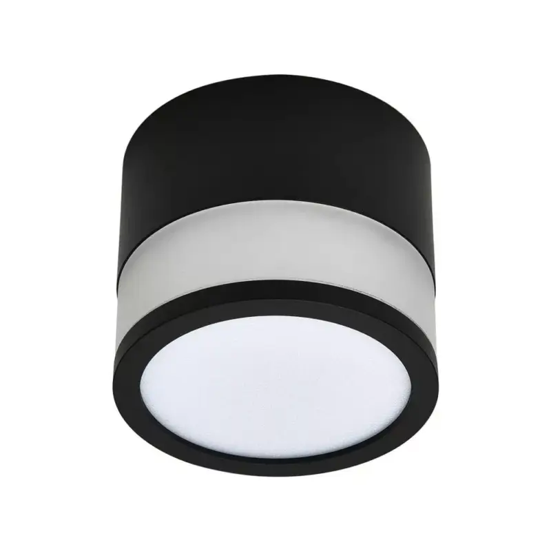 Expressz szállítás LED cob felületre szerelhető lámpa, 12w, kerek, fekete, 4000K, természetes fehér, 1200 lm, Optonica, 12041