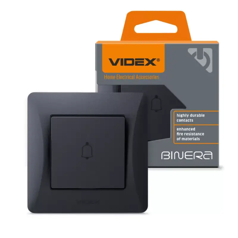 VIDEX BINERA fekete grafit csengő Vedd meg online