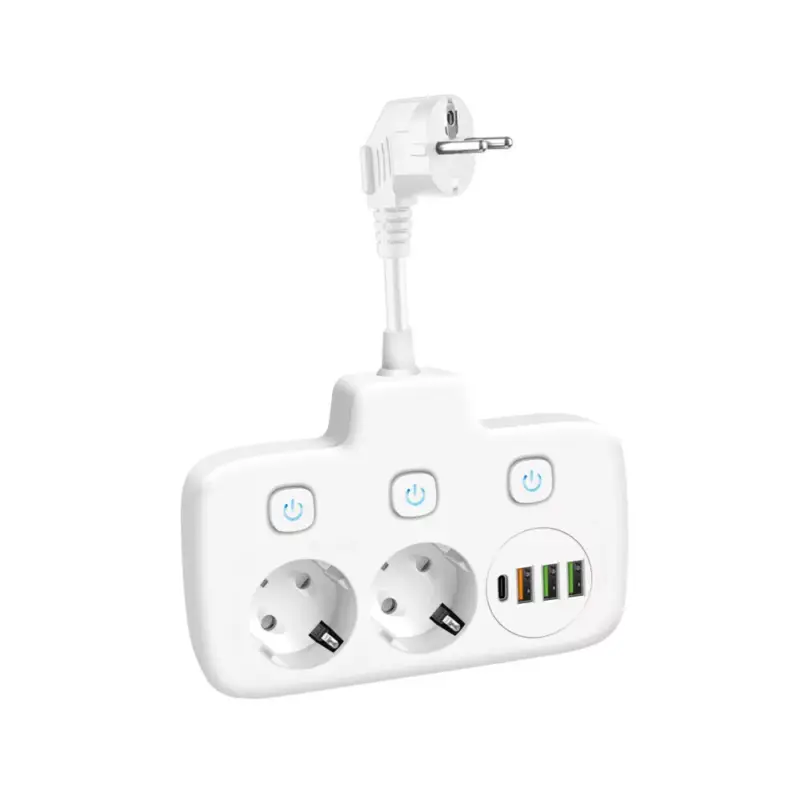 KOBI LINEA PRO FL hosszabbító kábel 2 aljzat+3 USB/1 USB-C/0,2m fehér KOBI-001920 Árengedmény