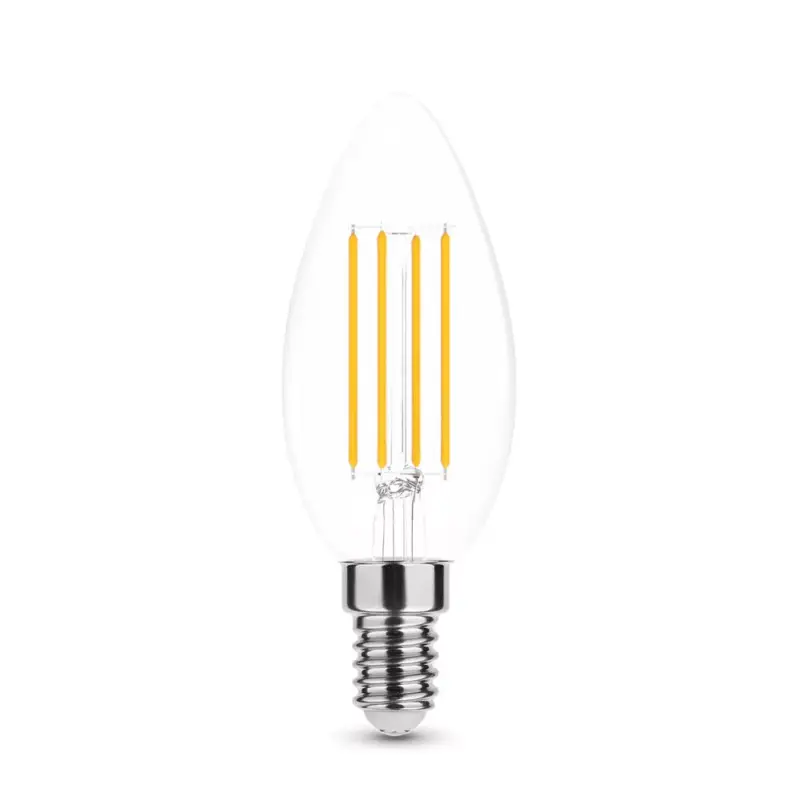 Különleges ajánlat Modee LED Izzó Filament Gyertya C35 7W E14 360° 4000K (806 lumen) dimm. ERP
