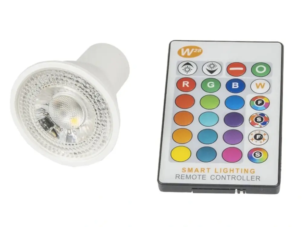 Akció RGBW Szpot típusú LED-égő, 5W, GU10, 230V