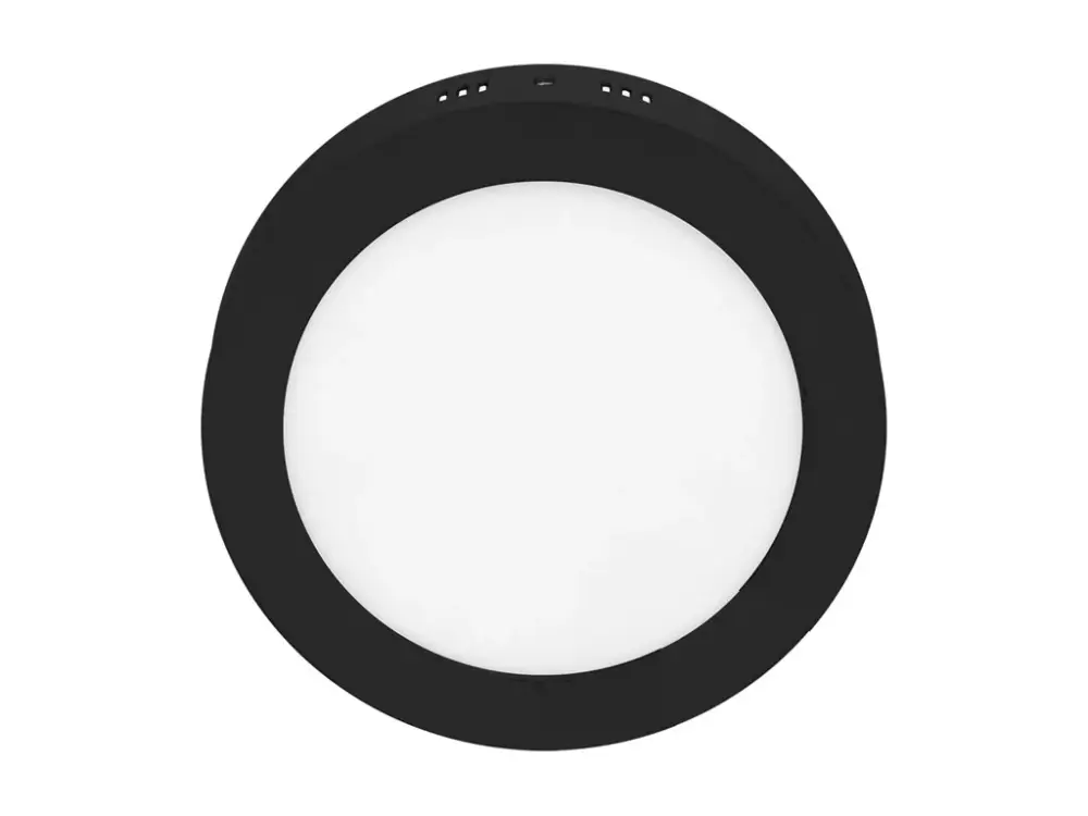 Fekete rögzíthető LED-panel, gömbölyű, 220mm, 18W Nézd meg most