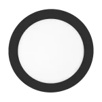 Azonnal elérhető Fekete süllyeszthető LED-panel, gömbölyű, 225mm, 18W