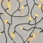 LED karácsonyi fényfüzér, zöld, 12m, melegfehér Azonnal elérhető