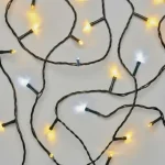 LED karácsonyi fényfüzér, 18m, meleg/hideg fehér, időzítő Végkiárusítás