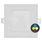 Kedvezményes ár Fehér süllyeszthető LED-panel, szögletes, 120 x 120mm, 6W, 24V, CCT