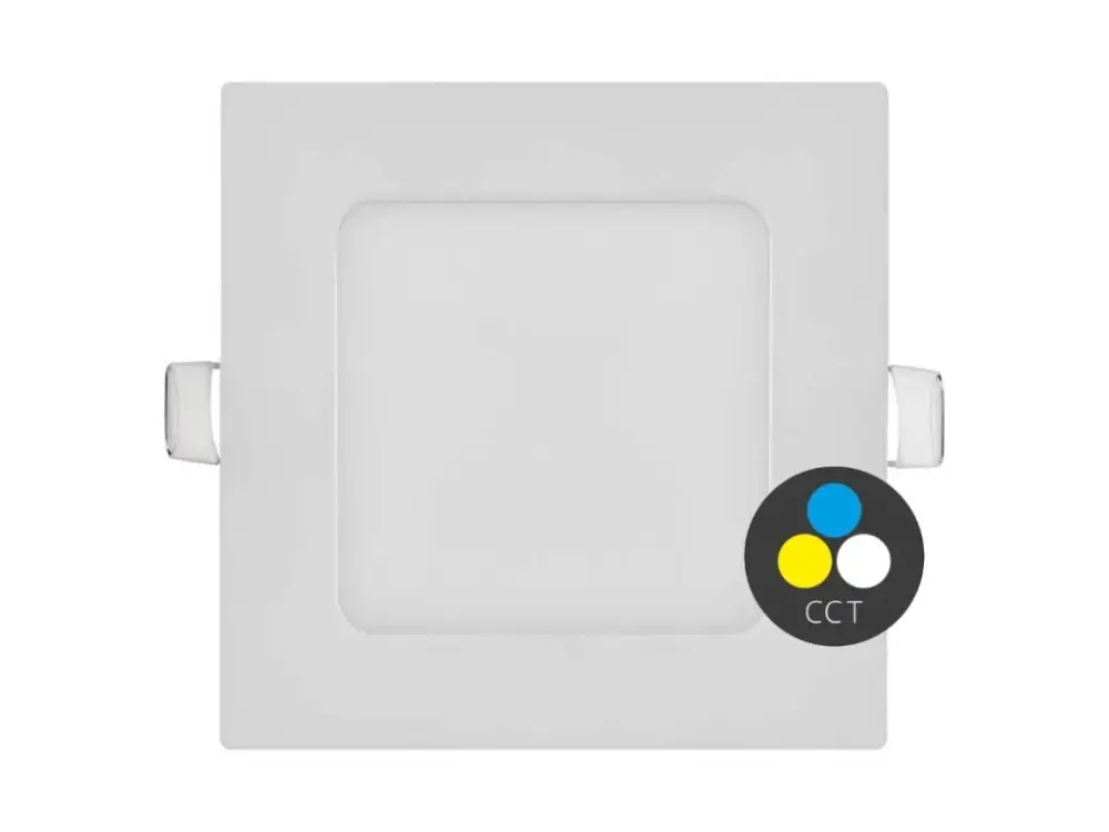 Kedvezményes ár Fehér süllyeszthető LED-panel, szögletes, 120 x 120mm, 6W, 24V, CCT