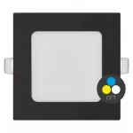 Fekete süllyeszthető LED-panel, szögletes, 120 x 120mm, 6W, 24V, CCT Olcsóbb