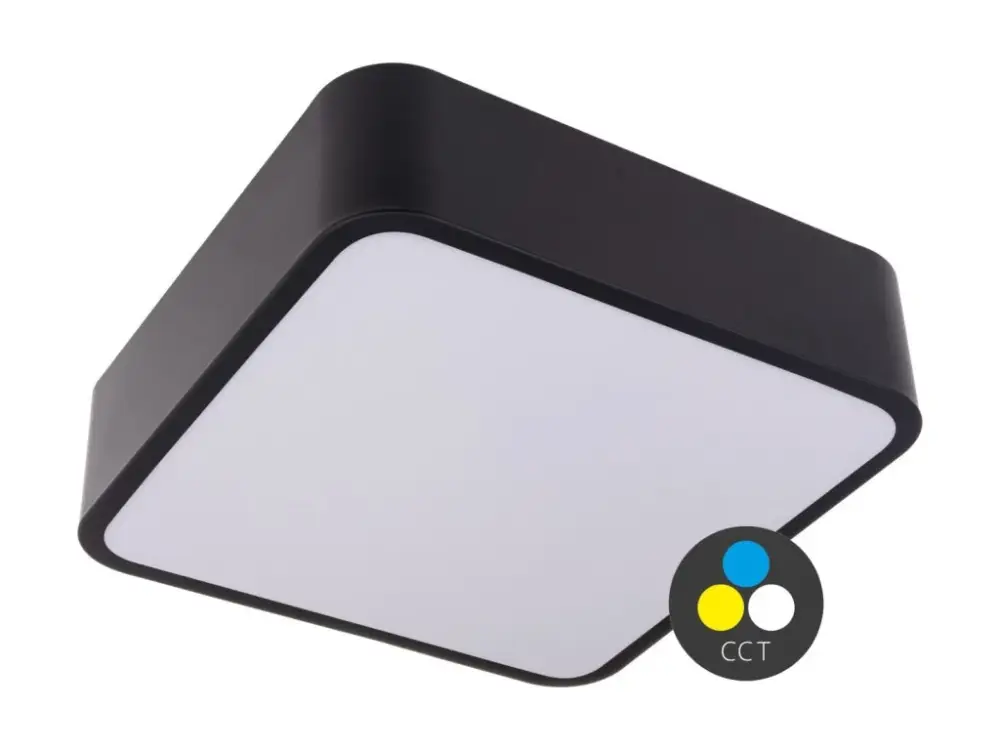 Nézd meg most Fekete mennyezeti LED-lámpa, négyzet, 300x300mm, 24W, CCT