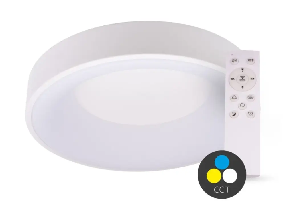 Ne maradj le SMART TUYA Fehér LED mennyezeti lámpa kerek 480mm 48W CCT távirányítóval